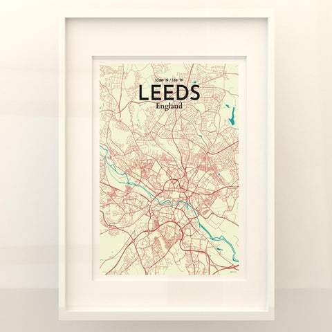 Leeds City Map Poster – Detailed Art Print of Leeds, England City Map Art for Home Decor, Office Decor, and Unique Gifts