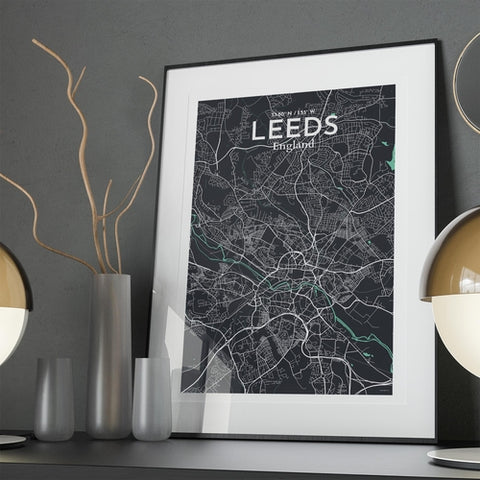 Leeds City Map Poster – Detailed Art Print of Leeds, England City Map Art for Home Decor, Office Decor, and Unique Gifts