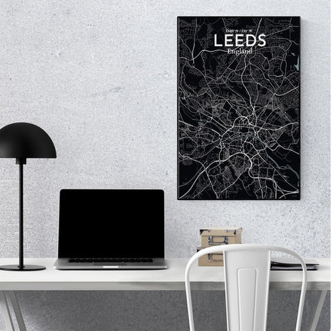 Leeds City Map Poster – Detailed Art Print of Leeds, England City Map Art for Home Decor, Office Decor, and Unique Gifts