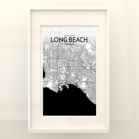 Long Beach CA City Map Poster – Detailed Art Print of Long Beach, California for Home Decor, Office Decor, Travel Art, and Unique Gifts