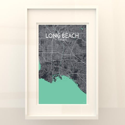 Long Beach CA City Map Poster – Detailed Art Print of Long Beach, California for Home Decor, Office Decor, Travel Art, and Unique Gifts