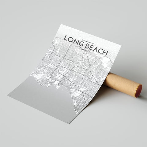 Long Beach CA City Map Poster – Detailed Art Print of Long Beach, California for Home Decor, Office Decor, Travel Art, and Unique Gifts