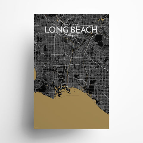 Long Beach CA City Map Poster – Detailed Art Print of Long Beach, California for Home Decor, Office Decor, Travel Art, and Unique Gifts