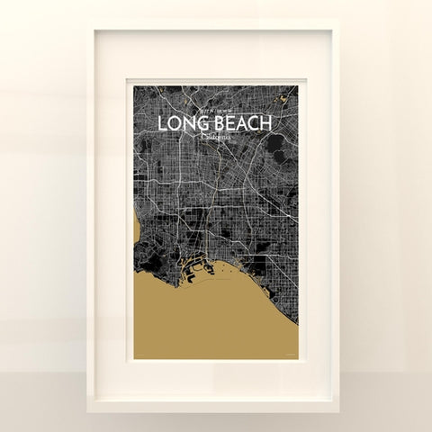 Long Beach CA City Map Poster – Detailed Art Print of Long Beach, California for Home Decor, Office Decor, Travel Art, and Unique Gifts