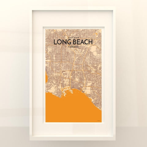 Long Beach CA City Map Poster – Detailed Art Print of Long Beach, California for Home Decor, Office Decor, Travel Art, and Unique Gifts