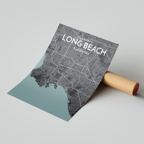 Long Beach CA City Map Poster – Detailed Art Print of Long Beach, California for Home Decor, Office Decor, Travel Art, and Unique Gifts