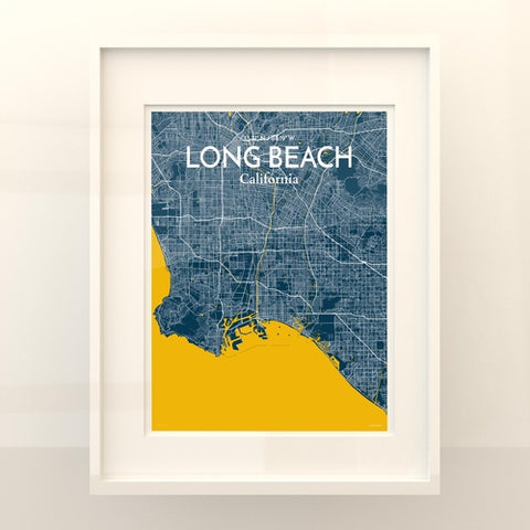 Long Beach CA City Map Poster – Detailed Art Print of Long Beach, California for Home Decor, Office Decor, Travel Art, and Unique Gifts