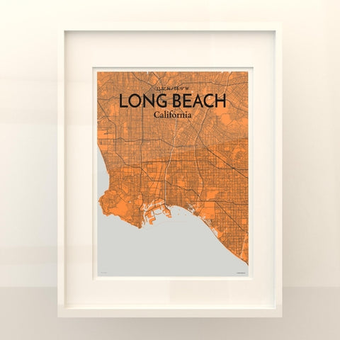 Long Beach CA City Map Poster – Detailed Art Print of Long Beach, California for Home Decor, Office Decor, Travel Art, and Unique Gifts