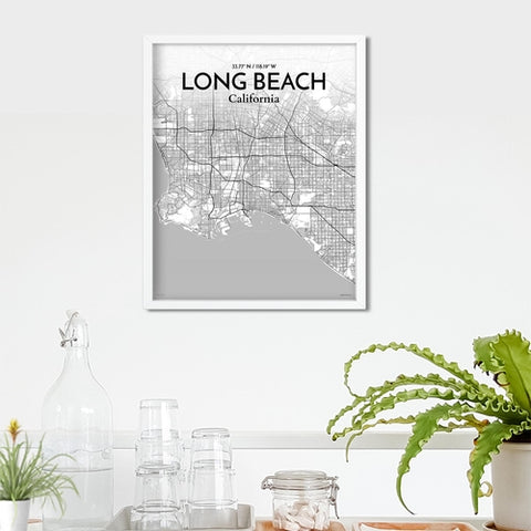 Long Beach CA City Map Poster – Detailed Art Print of Long Beach, California for Home Decor, Office Decor, Travel Art, and Unique Gifts