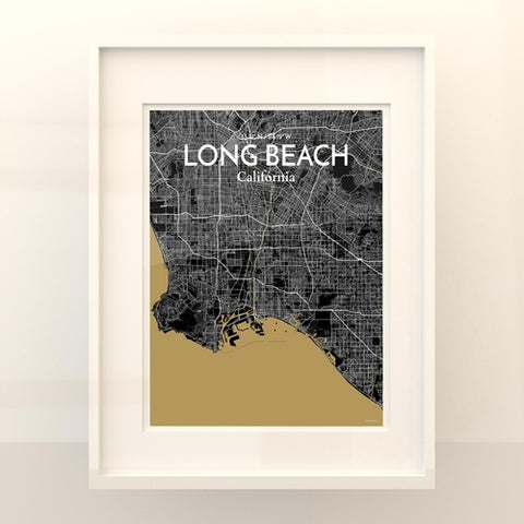 Long Beach CA City Map Poster – Detailed Art Print of Long Beach, California for Home Decor, Office Decor, Travel Art, and Unique Gifts