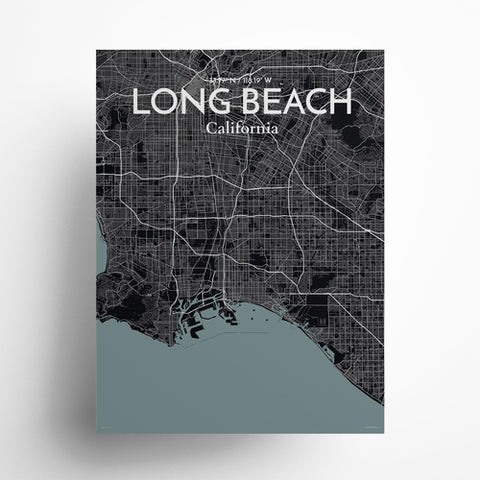 Long Beach CA City Map Poster – Detailed Art Print of Long Beach, California for Home Decor, Office Decor, Travel Art, and Unique Gifts