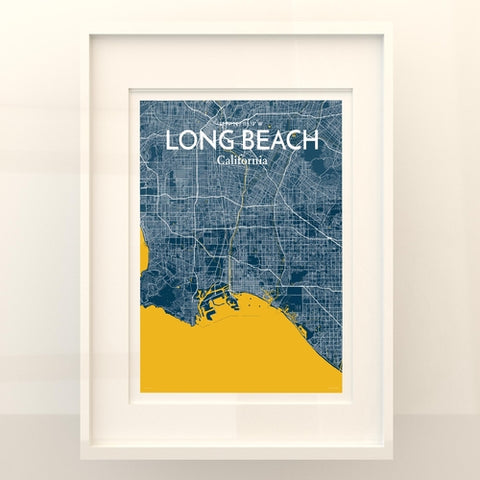 Long Beach CA City Map Poster – Detailed Art Print of Long Beach, California for Home Decor, Office Decor, Travel Art, and Unique Gifts