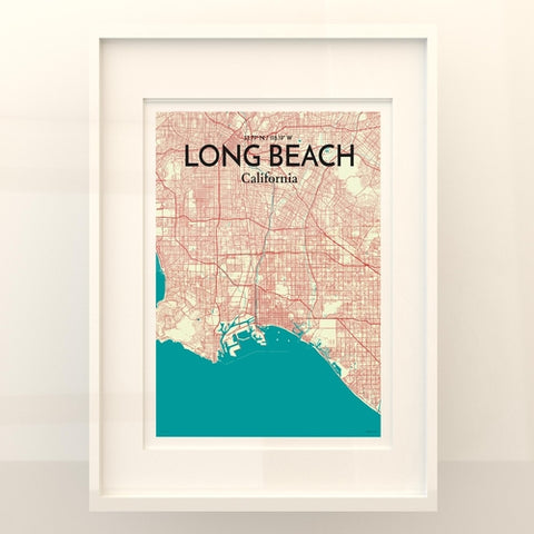 Long Beach CA City Map Poster – Detailed Art Print of Long Beach, California for Home Decor, Office Decor, Travel Art, and Unique Gifts