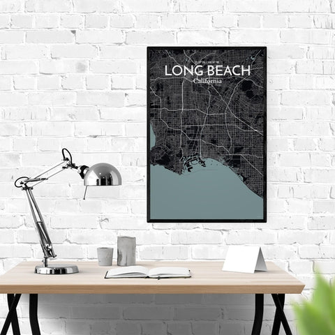 Long Beach CA City Map Poster – Detailed Art Print of Long Beach, California for Home Decor, Office Decor, Travel Art, and Unique Gifts