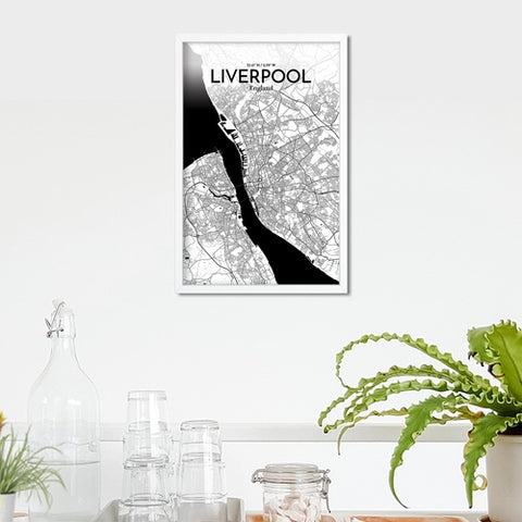 Liverpool City Map Poster – Detailed Art Print of Liverpool, England for Home Decor, Office Decor, Travel Art, and Unique Gifts