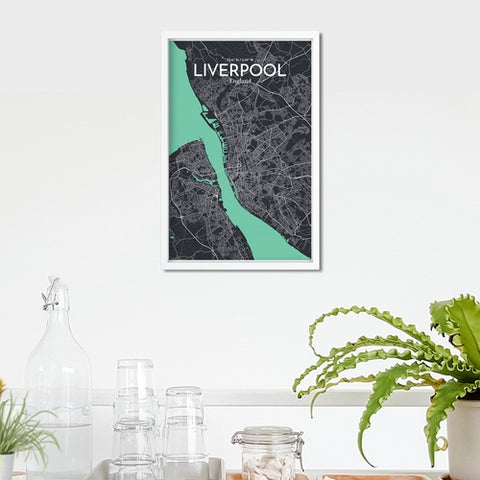 Liverpool City Map Poster – Detailed Art Print of Liverpool, England for Home Decor, Office Decor, Travel Art, and Unique Gifts