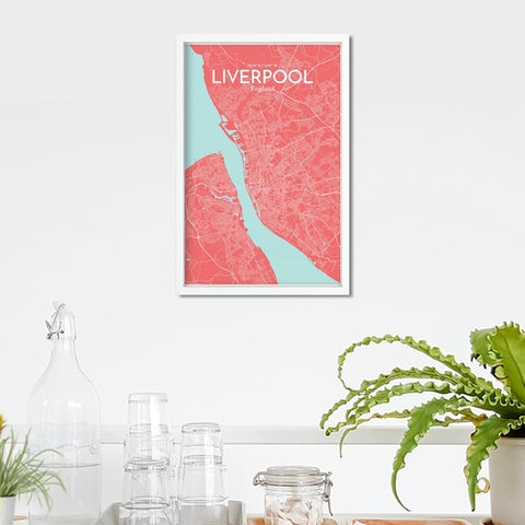 Liverpool City Map Poster – Detailed Art Print of Liverpool, England for Home Decor, Office Decor, Travel Art, and Unique Gifts