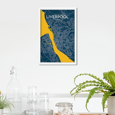 Liverpool City Map Poster – Detailed Art Print of Liverpool, England for Home Decor, Office Decor, Travel Art, and Unique Gifts