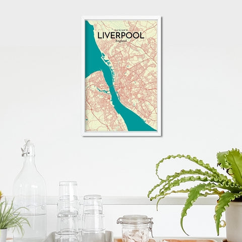 Liverpool City Map Poster – Detailed Art Print of Liverpool, England for Home Decor, Office Decor, Travel Art, and Unique Gifts