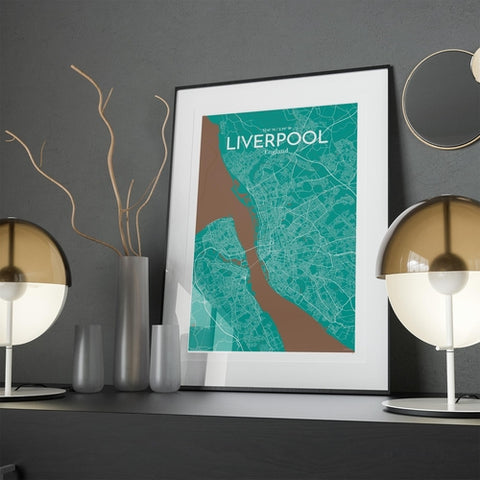 Liverpool City Map Poster – Detailed Art Print of Liverpool, England for Home Decor, Office Decor, Travel Art, and Unique Gifts