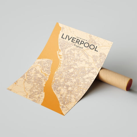 Liverpool City Map Poster – Detailed Art Print of Liverpool, England for Home Decor, Office Decor, Travel Art, and Unique Gifts