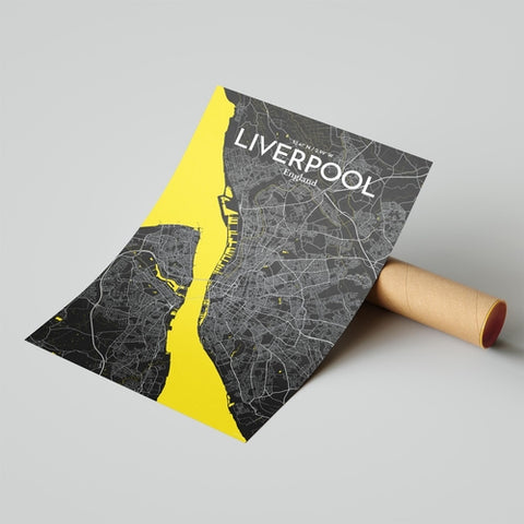 Liverpool City Map Poster – Detailed Art Print of Liverpool, England for Home Decor, Office Decor, Travel Art, and Unique Gifts