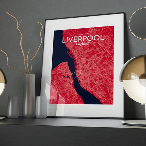 Liverpool City Map Poster – Detailed Art Print of Liverpool, England for Home Decor, Office Decor, Travel Art, and Unique Gifts