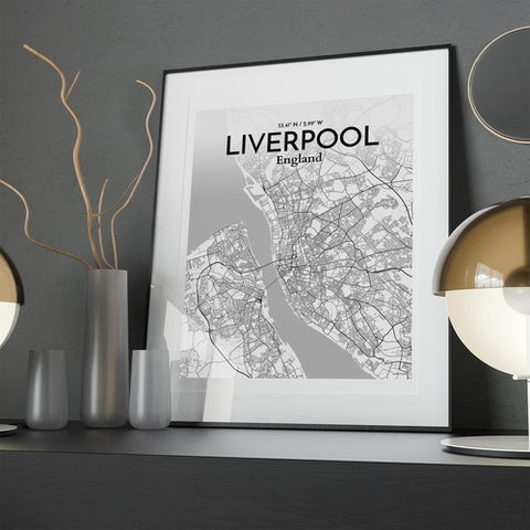 Liverpool City Map Poster – Detailed Art Print of Liverpool, England for Home Decor, Office Decor, Travel Art, and Unique Gifts