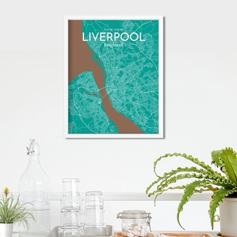 Liverpool City Map Poster – Detailed Art Print of Liverpool, England for Home Decor, Office Decor, Travel Art, and Unique Gifts