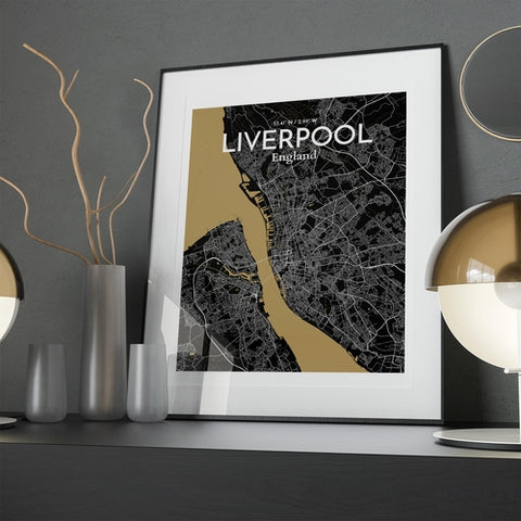 Liverpool City Map Poster – Detailed Art Print of Liverpool, England for Home Decor, Office Decor, Travel Art, and Unique Gifts