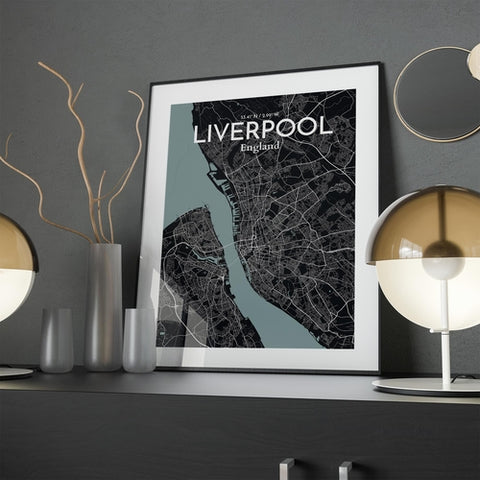 Liverpool City Map Poster – Detailed Art Print of Liverpool, England for Home Decor, Office Decor, Travel Art, and Unique Gifts