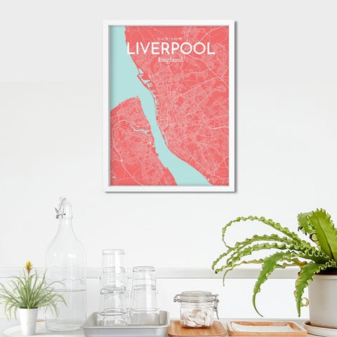 Liverpool City Map Poster – Detailed Art Print of Liverpool, England for Home Decor, Office Decor, Travel Art, and Unique Gifts