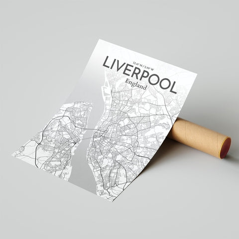 Liverpool City Map Poster – Detailed Art Print of Liverpool, England for Home Decor, Office Decor, Travel Art, and Unique Gifts