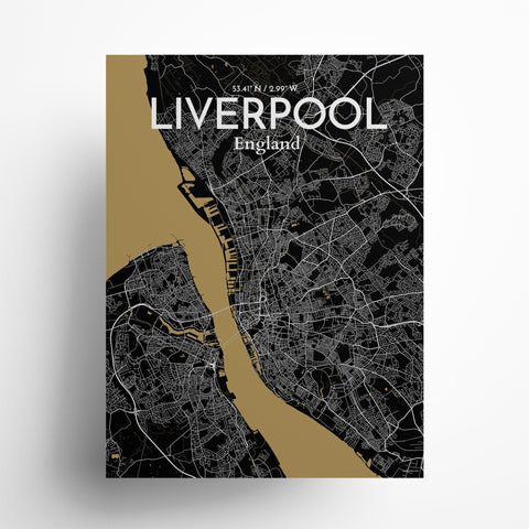 Liverpool City Map Poster – Detailed Art Print of Liverpool, England for Home Decor, Office Decor, Travel Art, and Unique Gifts