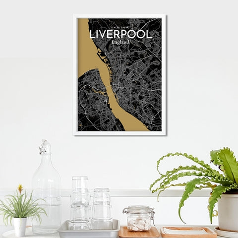 Liverpool City Map Poster – Detailed Art Print of Liverpool, England for Home Decor, Office Decor, Travel Art, and Unique Gifts