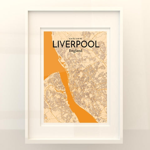 Liverpool City Map Poster – Detailed Art Print of Liverpool, England for Home Decor, Office Decor, Travel Art, and Unique Gifts