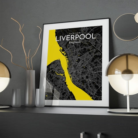 Liverpool City Map Poster – Detailed Art Print of Liverpool, England for Home Decor, Office Decor, Travel Art, and Unique Gifts