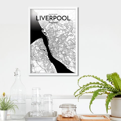 Liverpool City Map Poster – Detailed Art Print of Liverpool, England for Home Decor, Office Decor, Travel Art, and Unique Gifts