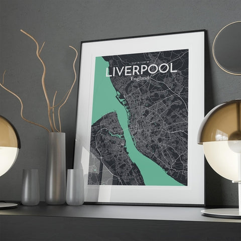 Liverpool City Map Poster – Detailed Art Print of Liverpool, England for Home Decor, Office Decor, Travel Art, and Unique Gifts