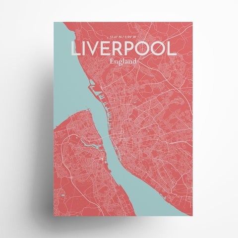 Liverpool City Map Poster – Detailed Art Print of Liverpool, England for Home Decor, Office Decor, Travel Art, and Unique Gifts