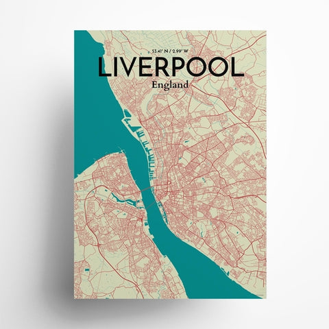 Liverpool City Map Poster – Detailed Art Print of Liverpool, England for Home Decor, Office Decor, Travel Art, and Unique Gifts