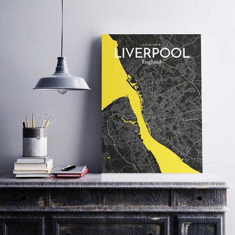 Liverpool City Map Poster – Detailed Art Print of Liverpool, England for Home Decor, Office Decor, Travel Art, and Unique Gifts