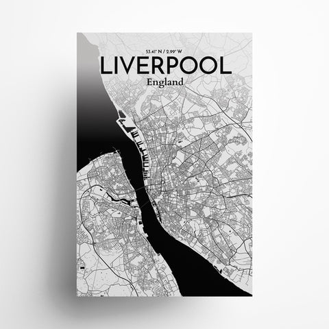 Liverpool City Map Poster – Detailed Art Print of Liverpool, England for Home Decor, Office Decor, Travel Art, and Unique Gifts