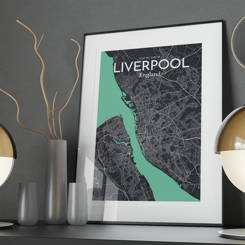 Liverpool City Map Poster – Detailed Art Print of Liverpool, England for Home Decor, Office Decor, Travel Art, and Unique Gifts