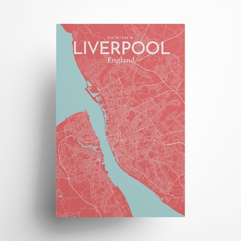 Liverpool City Map Poster – Detailed Art Print of Liverpool, England for Home Decor, Office Decor, Travel Art, and Unique Gifts