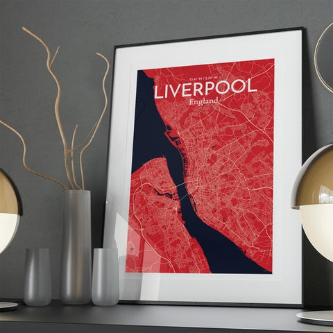 Liverpool City Map Poster – Detailed Art Print of Liverpool, England for Home Decor, Office Decor, Travel Art, and Unique Gifts