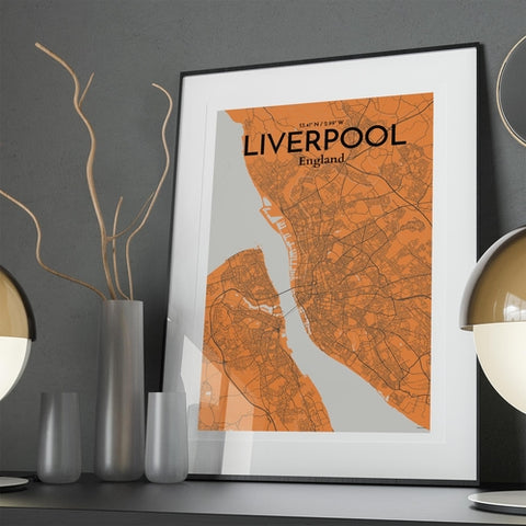 Liverpool City Map Poster – Detailed Art Print of Liverpool, England for Home Decor, Office Decor, Travel Art, and Unique Gifts