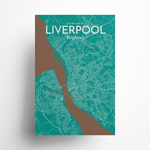 Liverpool City Map Poster – Detailed Art Print of Liverpool, England for Home Decor, Office Decor, Travel Art, and Unique Gifts