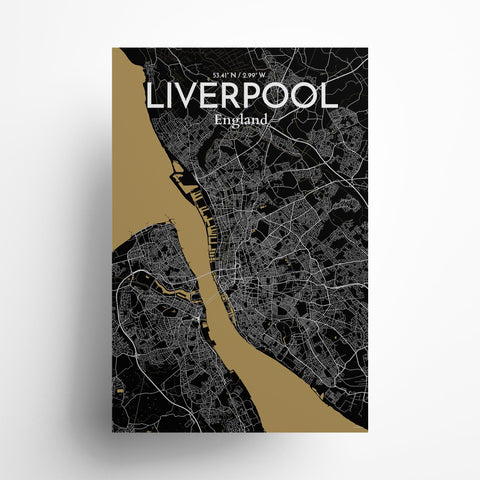 Liverpool City Map Poster – Detailed Art Print of Liverpool, England for Home Decor, Office Decor, Travel Art, and Unique Gifts