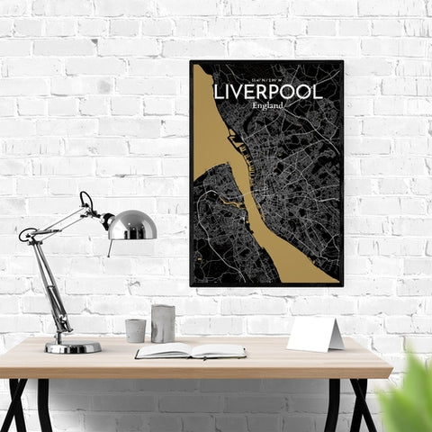 Liverpool City Map Poster – Detailed Art Print of Liverpool, England for Home Decor, Office Decor, Travel Art, and Unique Gifts